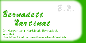 bernadett martinat business card